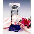 Optic Clear Pillar Glass Trophy Making Supplies and Soccer Trophy for Souvenir Gift